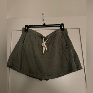 *Like New* Olive Green Tie Front Mini Skort